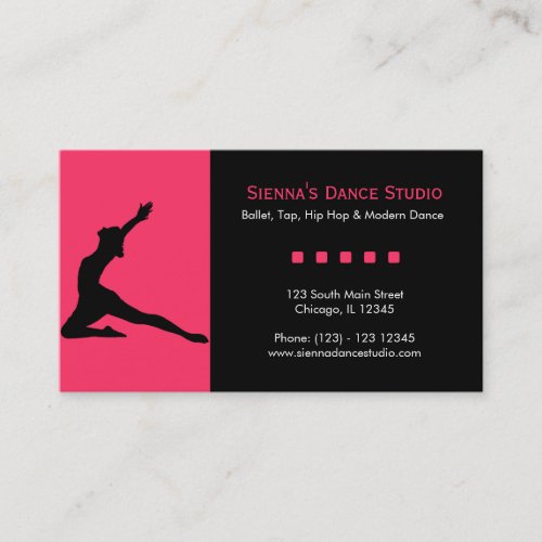 Dance Studio Business Card Templates