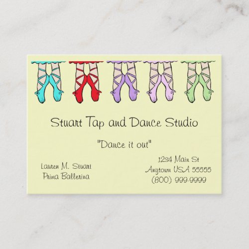 Dance Studio Business Cards
