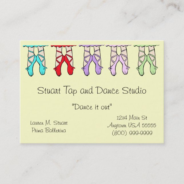Dance Studio Business Cards (Front)