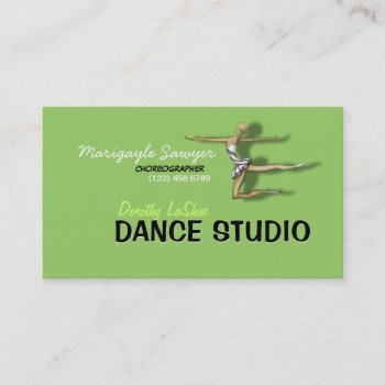 Dance Studio Choreographer Dancer Business Card by Biz_cards at Zazzle