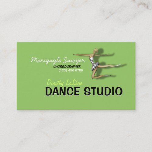 Dance Studio Choreographer Dancer Business Card