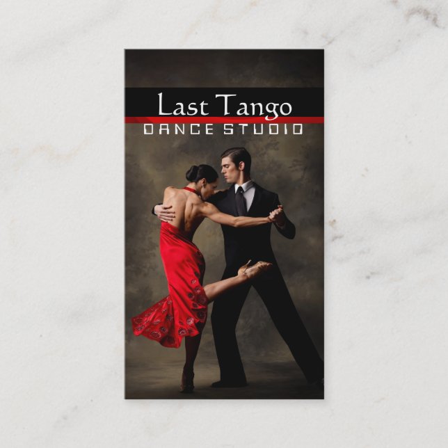Dance Studio, Instructor, Dancer, Business Card (Front)