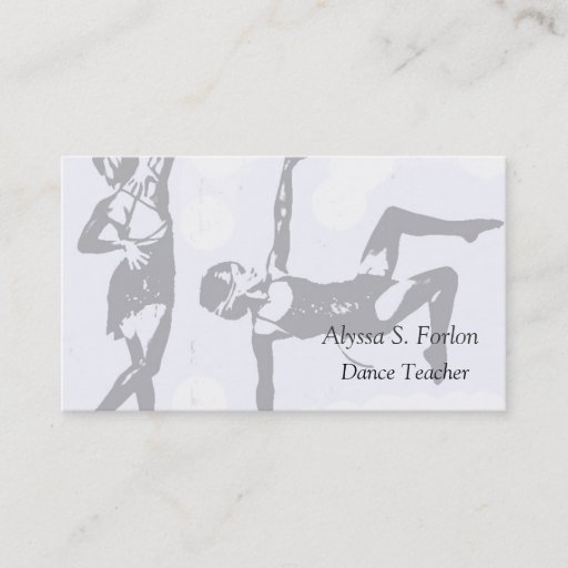 Customizable Dance Studio Personalized Business Cards