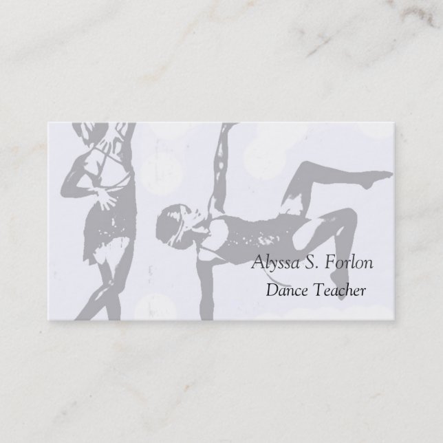 Dance Studio Personalized Business Cards (Front)