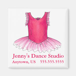 Dance Studio Pink Ballet Ballerina Tutu Costume Magnet