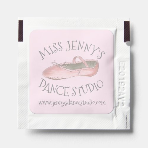 Dance Studio Pink Ballet Shoe Slipper Ballerina Hand Sanitizer Packet