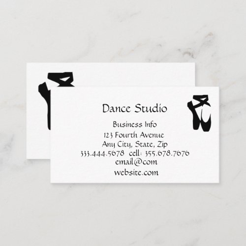 Dance Studio School  Business Card