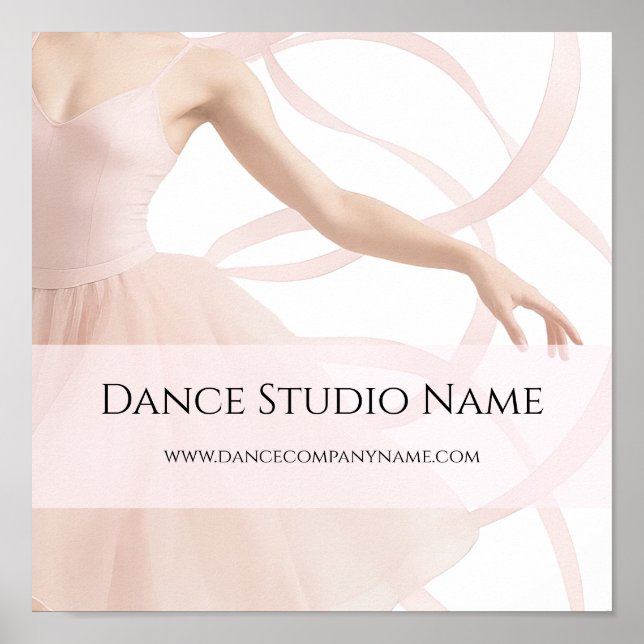 Dance Studio Teacher Soft Pink Poster (Front)