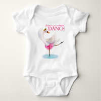 Dance swan ballerina whimsy art slogan apparel