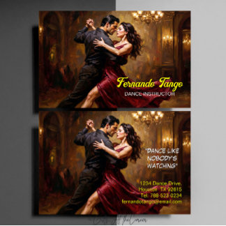 Dance Tango Instructor Business Card