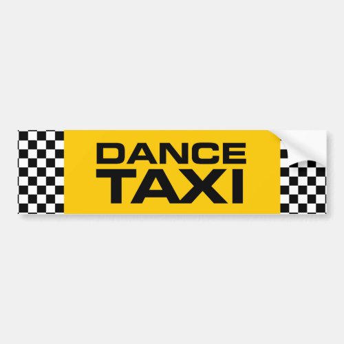 Dance Taxi Ballet Bumper Sticker