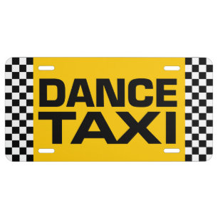 Dance Taxi License Plate