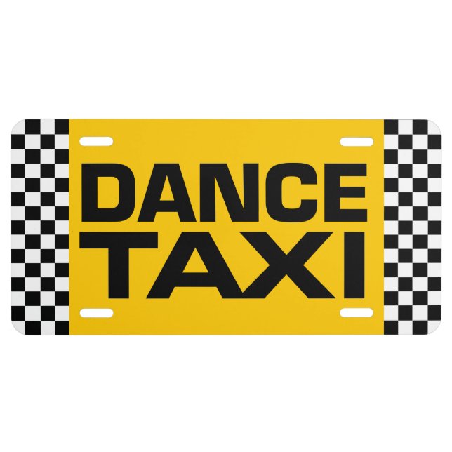 Dance Taxi License Plate (Front)