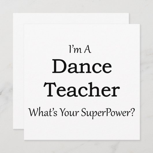 Dance Teacher (Front/Back)