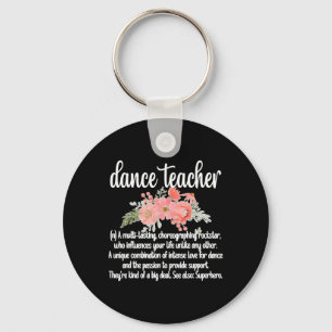 Dance Teacher Appreciation Women's Black Clic Fit Keychain