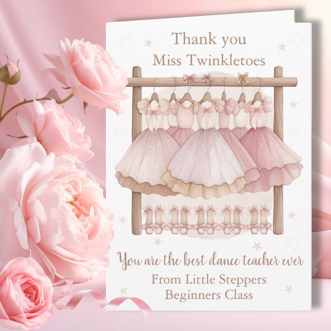 Dance Teacher Ballet Thank You Card (Creator Uploaded)