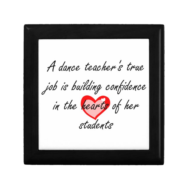 Dance Teacher - Building Cofidence Jewelry Box (Front)