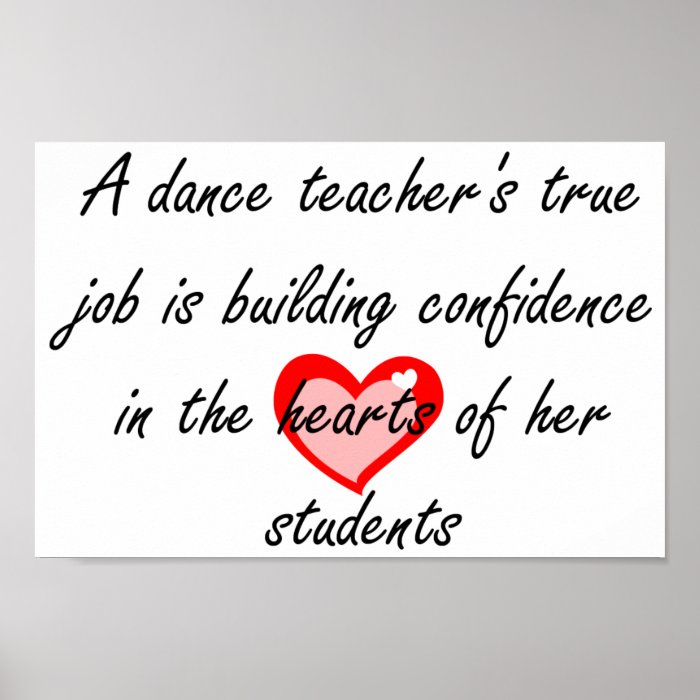 Dance Teacher   Building Confidence Posters