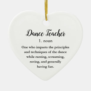 Dance Teacher Ceramic Ornament