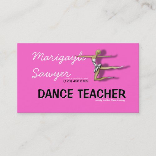 Dance Teacher Choreographer Dancer Business Card