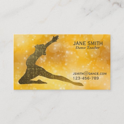 Dance Teacher Dance Instructor modern stylish Business Card