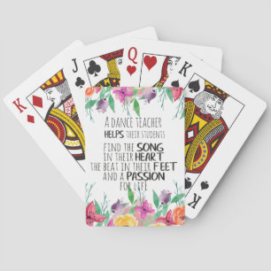 Dance teacher decor Ballet Coach Appreciation Gift Poker Cards