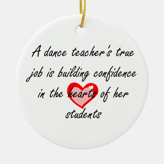 Dance Teacher - Double-Sided Ornament (Front)
