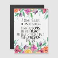Dance teacher gift Appreciation Thank you quote