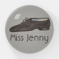 Dance Teacher Gift Black Leather Jazz Shoe