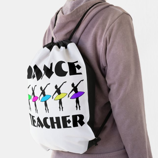Dance Teacher Gift Dancing Ballerina Ballet Studio Drawstring Bag (Insitu)