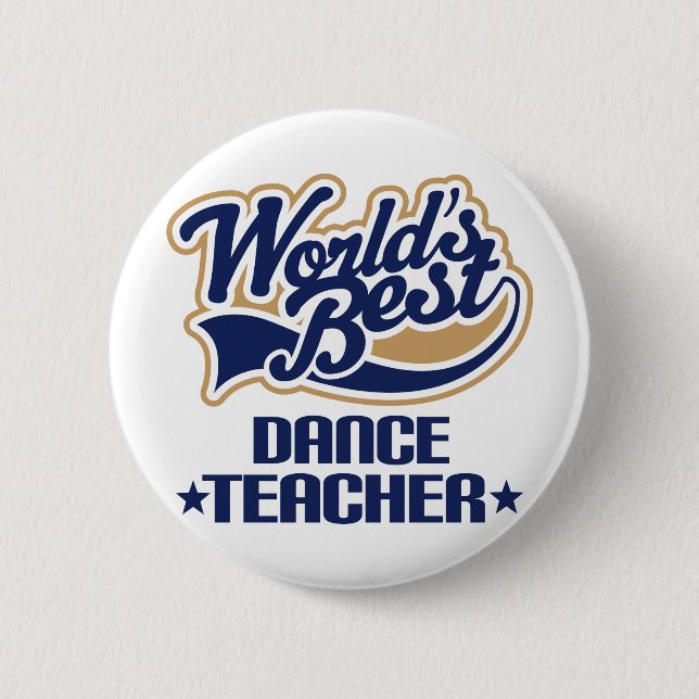 Dance Teacher Gift Pinback Button (Front)