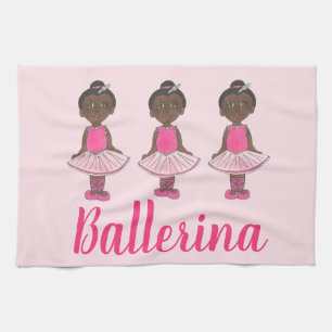 Dance Teacher Gift Pink Ballet Tutu Ballerina Kitchen Towel