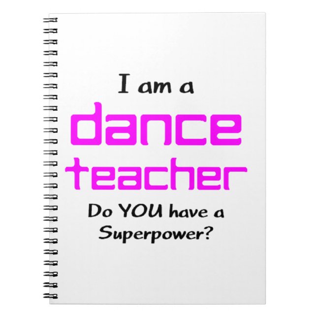 dance teacher notebook (Front)