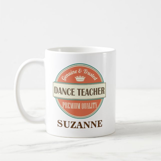 Dance Teacher Personalized Office Mug Gift (Left)