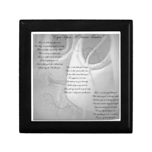 Dance Teacher Poem Keepsake Box (Front)