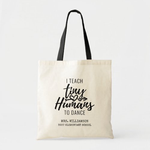 Dance Teacher Script Typography Holidays Tote Bag