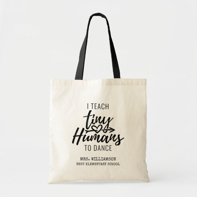 Dance Teacher Script Typography Holidays Tote Bag (Front)