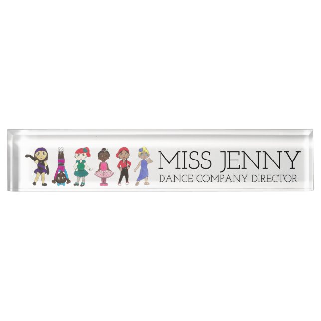 Dance Teacher Studio Owner Company Director Desk Name Plate (Front)