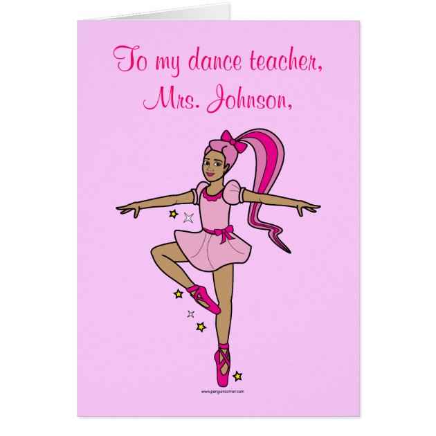 Dance Teacher Thank You Customizable Card Zazzle   Dance Teacher Thank You Customizable Card R730cdd53904f42e1bd7dbd03f838b8d5 Xvuat 8byvr 630 