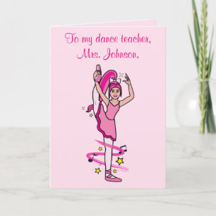 Dance Teacher Thank You Customizable Card