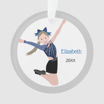 Dance Team Performer With Blonde Hair  Ornament by NightOwlsMenagerie at Zazzle