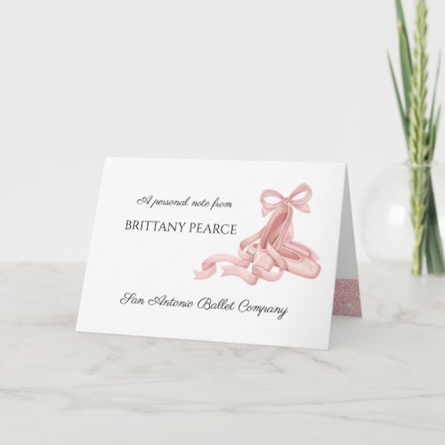 Dance Thank You Card Ballet Shoes Note Cards