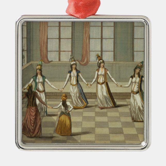Dance that is fashionable with the Greek women of Metal Ornament (Front)