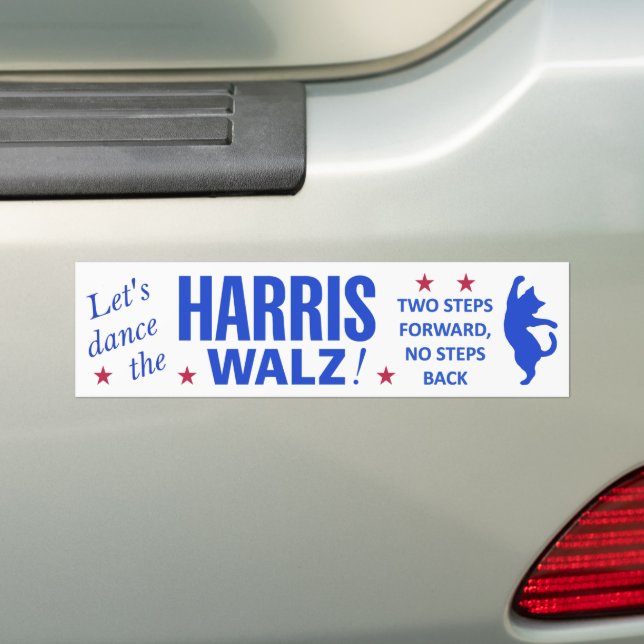 Dance the Harris Walz Bumper Sticker (On Car)