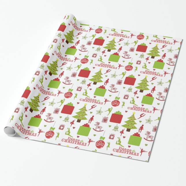 Dance this Christmas Wrapping Paper (Unrolled)