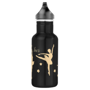 Dance Through Life Quote Dancer Gift Ballerina Water Bottle