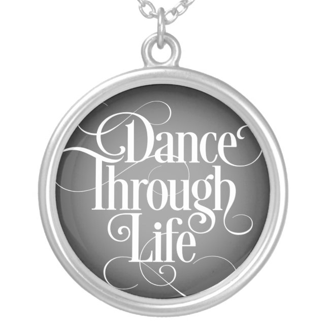 Dance Through Life Silver Plated Necklace (Front)