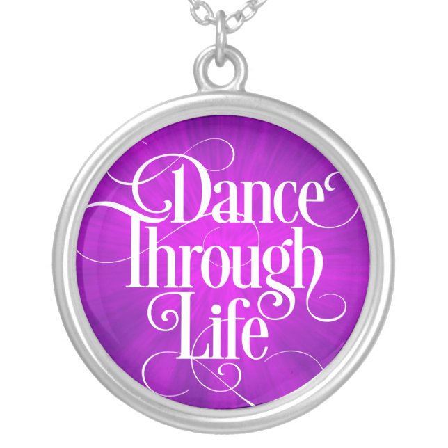 Dance Through Life Silver Plated Necklace (Front)