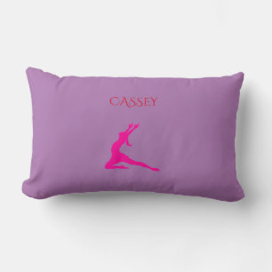 Dance throw pillow with personalized name.
