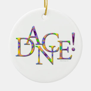 Dance! (Tie-dye) Ceramic Ornament
